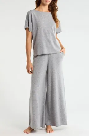 Nordstrom Cashmere Lounge Set in Grey Heather at Nordstrom, Size X-Large
