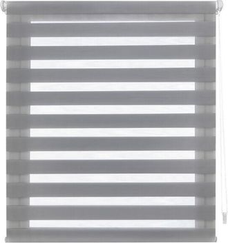 Purline Estor Dia Y Noche Enrollable F&aacute;cil Montaje Adheshivo O Pinzas Gris 107x180 Cm