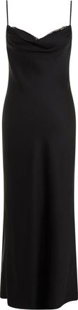 Alexander McQueen Black Silk Evening Dress-Donna