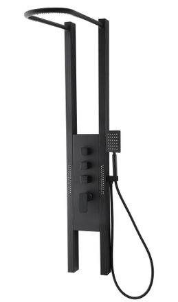 Badplaats Panel De Ducha Caspian 145 X 26 Cm - Negro - Juego De Ducha De A