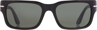 Persol Green Rectangular Mens Sunglasses PO3315S 95/31 55