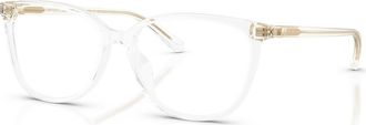 Michael Kors 55mm Rectangle optical glasses in Transparent at Nordstrom