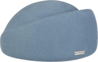Seeberger Pillbox Wool Felt Hat Women - Autumn Summer Spring Winter All-Season - One Size Blue