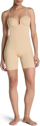 Spanx Convertible Mid-Thigh Bodysuit in Honey at Nordstrom, Size X-Large
