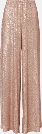 Norma Kamali Pantaloni a gamba larga con paillettes