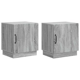 vidaXL Mesita De Noche 2 Pcs Sonoma Gris 43 X 34,5 X 47 Cm Vidaxl