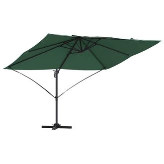 Berkfield Home Green Cantilever Umbrella Green Polyester fabric & metal frame