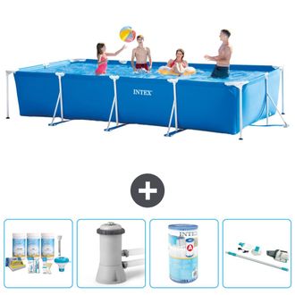 Intex Piscina Con Estructura Rectangular - 450x220x84 Cm - 7-piezas S30289