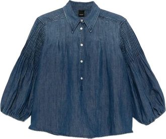 Pinko Mazzo Di Fiori Denim Blouse