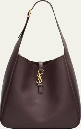 Saint Laurent Le 5 A 7 Large Shoulder Hobo Bag in Smooth Leather