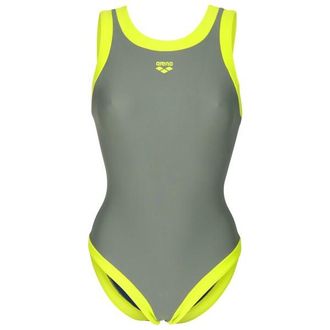 Arena Bold Lines Swimsuit Badeanzug f&uuml;r Damen | oliv
