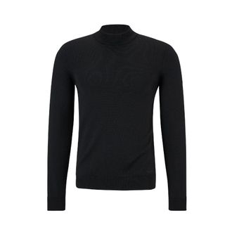 HUGO BOSS Heren San Matteo-M Trui met Schildpadhals (Zwart)