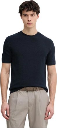 Joop T-shirt met ronde hals - Heren - Ronde hals truien - Blauw - M - Katoen - Truien & Vesten
