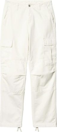 Carhartt Work in Progress Cargo Broek met Zijzakken - Heren - Straight fit broeken - Wit - W30 - Katoen - Broeken