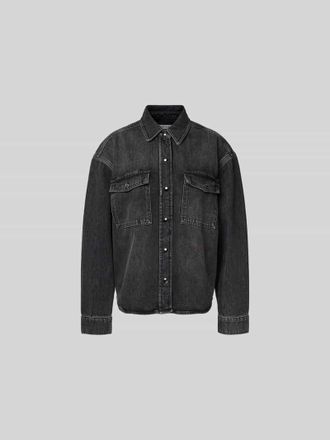 Anine Bing Oversized Jeansbluse aus reiner Baumwolle in Black, Gr&ouml;&szlig;e XS