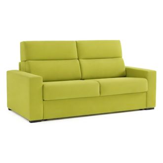 Dmora Sof&aacute; Fijo 3 Plazas Ozegna, Desenfundable, Lavable Made In Italy, Brazos, 220x95 Cm Verde