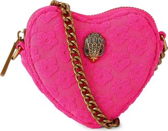 Kurt Geiger Micro Heart Leather Crossbody Bag in Bright Pink at Nordstrom