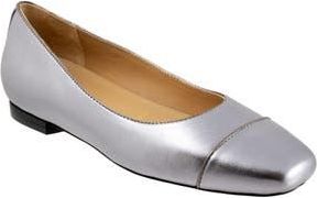 Softwalk Harbor Cap Toe Flat in Pewter at Nordstrom Rack, Size 10.5