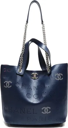 Chanel Borsa tote con logo 2019 - Blu