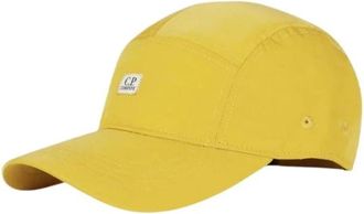 C.P. Company Chrome Baseball Cap - unisex - Petten - Geel - ONE Size - Katoen - Accessoires