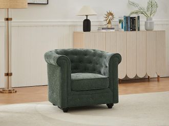Vente-Unique Poltrona in tessuto verde CHESTERFIELD