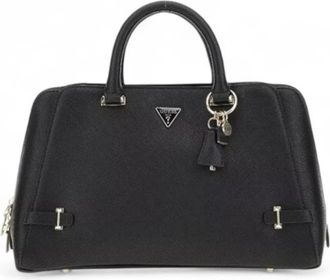 Guess Rosalba Satchel - Dames - Handtassen - Zwart - ONE Size - Leer - Tassen