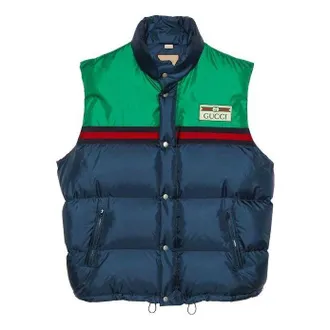 Gucci Nylon Satin Padded Vest Dark Blue 698713-Z8BN7-4697