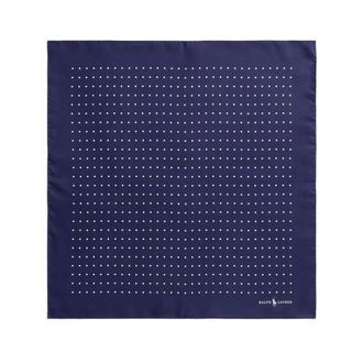 Polo Ralph Lauren Fazzoletto da taschino a pois in seta - - Accessories - Uomo - Blu - ONE SIZE
