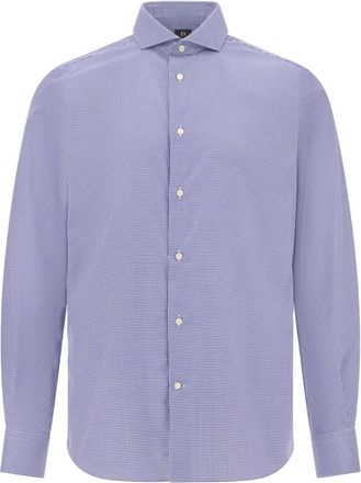 Boggi Milano Overhemden, Heren, Blauw, L, Katoen, Ultimate Non-Iron Overhemd