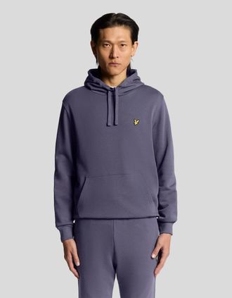 Lyle & Scott Lyle And Scott Mens Loopback Cotton Hoodie - Purple - Size: 38