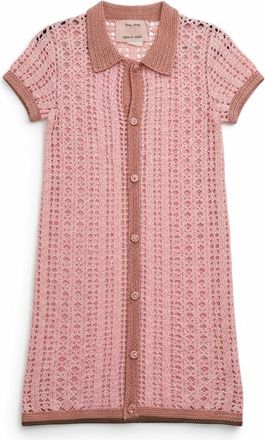 Forte_Forte Womens Cabl&eacute; Lux Handmade Crochet Mini Dress In Petalo