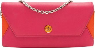 Dior Orange Leather Addict Rendez Vous Wallet On Chain (Authentic Pre-Loved)