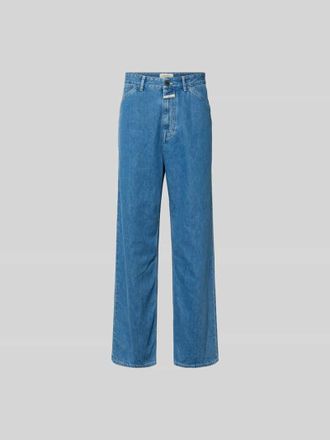 Closed Closed Straight Fit Jeans mit Logo-Patch in Jeansblau, Gr&ouml;&szlig;e 30/32