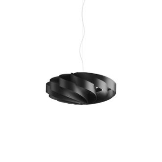 Linea Zero Sospensione Moderna 1 Luce Flat In Polilux Nero D30 Made In Italy