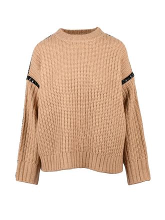 Essentiel Oversized Beige Sweater in Alpaca and Wool Blend