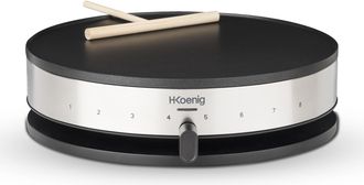 H.Koenig Krep29 Crepera El&eacute;ctrica 1300w, 33 Cm De Di&aacute;metro, Ideal Para Creps Y Tortitas - Hkoenig