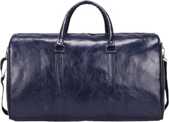 Generic Compatible For Leather Travel Bag Large Duffle Independent Big Fitness Bags Handbag Luggage Shoulder Black Zipper(Black)