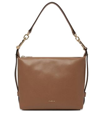 Furla Tonie Mini Hobo Structured Smooth Leather Bag
