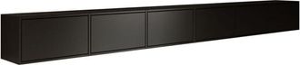 Selsey Selsey Framme - Mueble de TV colgante con seis puertas abatibles 300 cm, negro