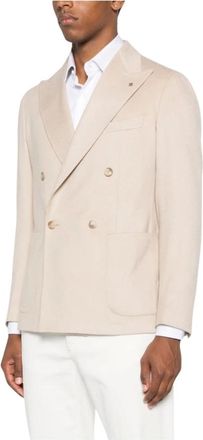 Tagliatore Blazers, male, Beige, Size: 2XL Mens Clothing Outerwear Beige Aw25