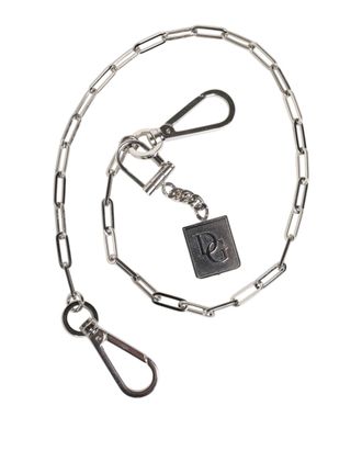 Dolce & Gabbana Zilverkleurige Metalen Ketting DG Charm Sleutelhanger