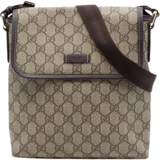 Gucci Pre-owned Canvas gucci-bags - Dames - Vintage Schoudertas - Beige - ONE Size - Vintage
