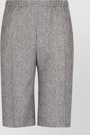 Emporio Armani herringbone relaxed fit knee length shorts