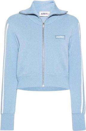 Autry Logo Cardigan - Dames - Vesten - Blauw - XS - Nylon - Truien & Vesten
