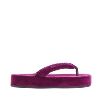 Balenciaga Jet Lag velvet thong slides Woman 40