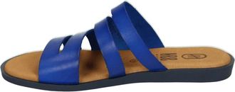 Hee Schoenen, Dames, Blauw, 40 EU, Leer, 26366 Slippers