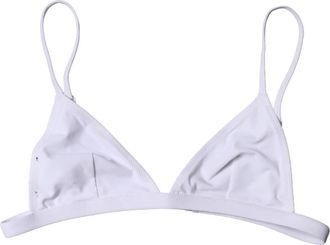 Dolce & Gabbana Triangle Bikini Top - Dames - Bikinis - Wit - S - Nylon - Badmode
