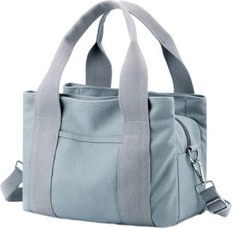 Generic Wallet Keychain Men Set Capacity Canvas Bag Casual Handbag Bag Work Class Handbag Cell Phone Wallet With Strap (Light Blue, One Size)