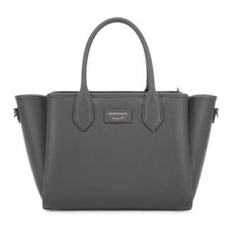 Emporio Armani Medium Shopping Bag - Dames - Tassen - Grijs - Maat: ONE Size Poliester