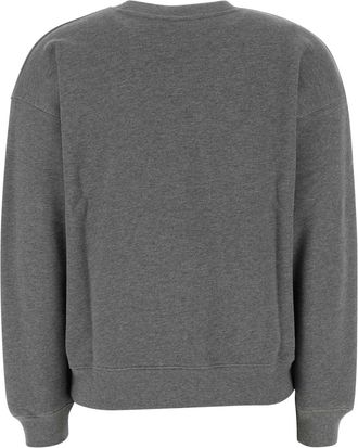 Maison Kitsun&eacute; Womens Baby Fox Comfort Sweatshirt Gray Cotton Sweater